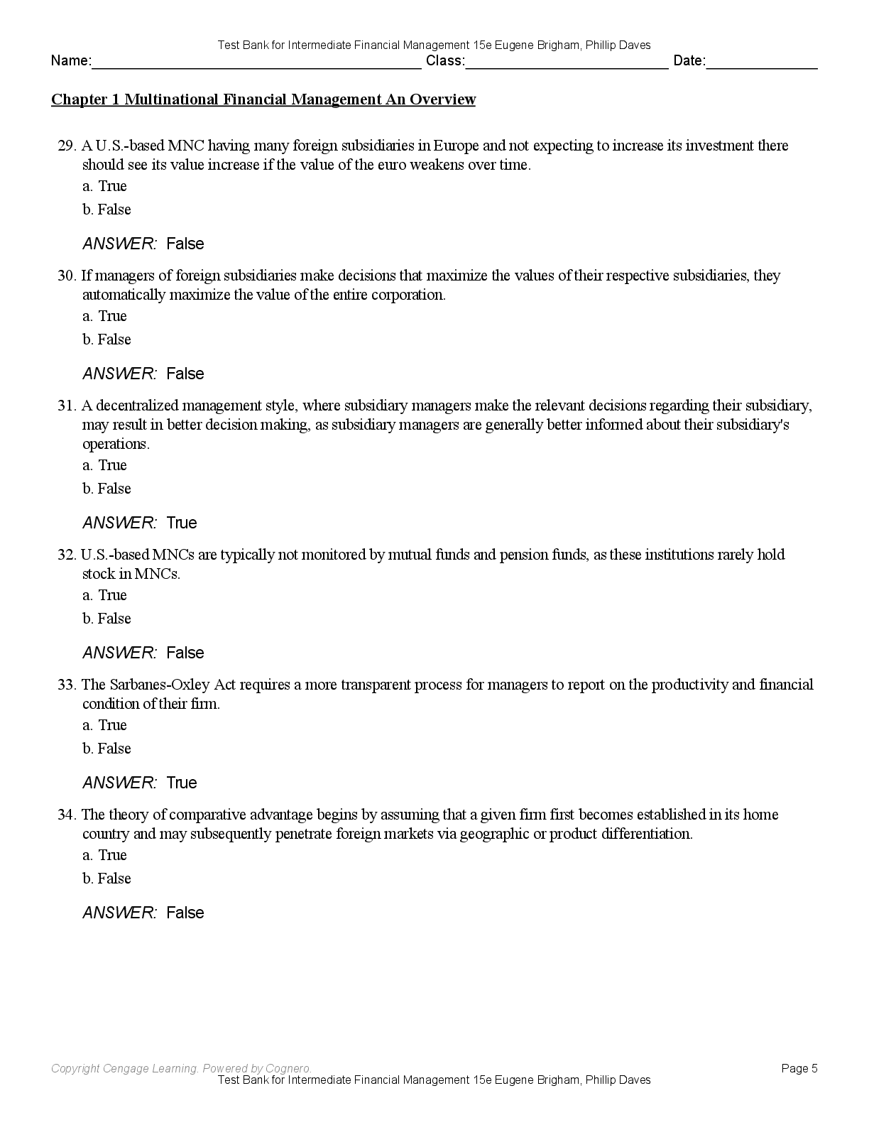 Preview page 8 of Test Bank Intermediate Financial Management 15th Edition By Eugene Brigham, Phillip Daves