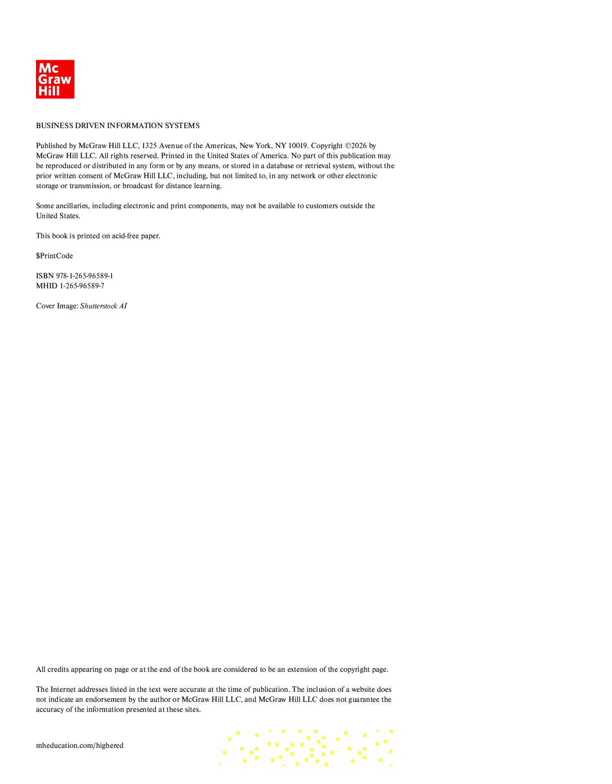 Preview page 5 of eBook [PDF] Business Driven Information Systems 2026 Release By Paige Baltzan