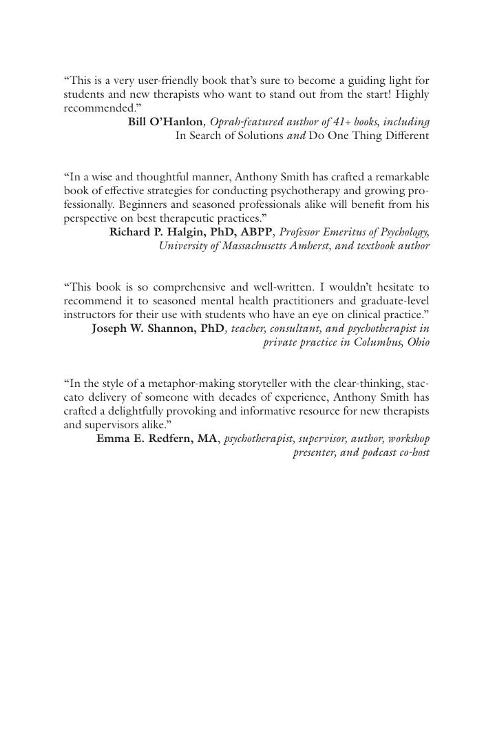 Preview page 3 of Getting Started as a Therapist 50+ Tips for Clinical Effectiveness By Anthony D. Smith