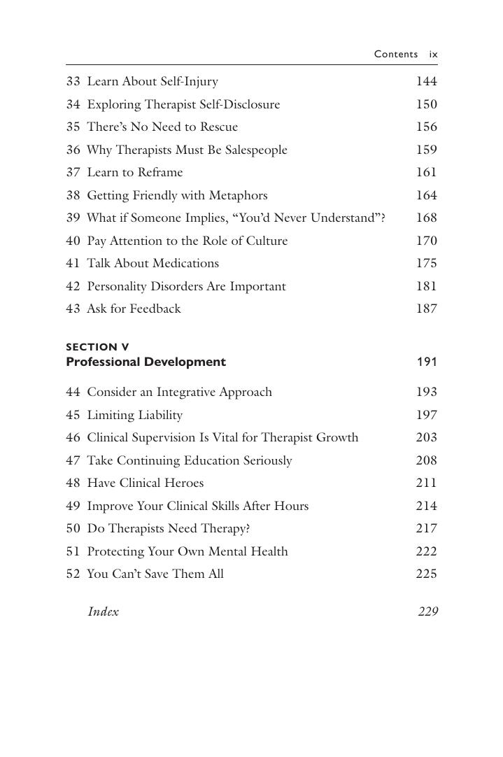 Preview page 10 of Getting Started as a Therapist 50+ Tips for Clinical Effectiveness By Anthony D. Smith