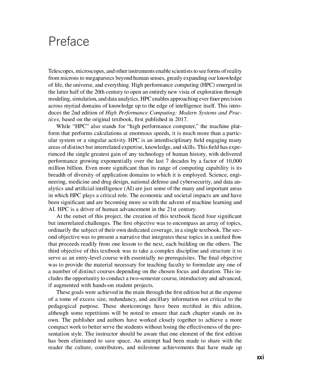Preview page 8 of eBook [PDF] High Performance Computing Modern Systems and Practices By Thomas Sterling, Maciej Brodowicz, Matthew Anders