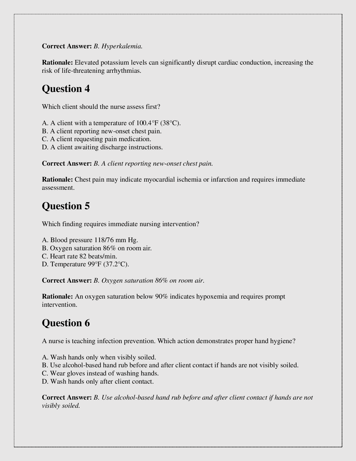 Preview page 2 of NCLEX-RN Practice Questions verified with correct  answers with rationales 2026/2027 version A+  GRADED