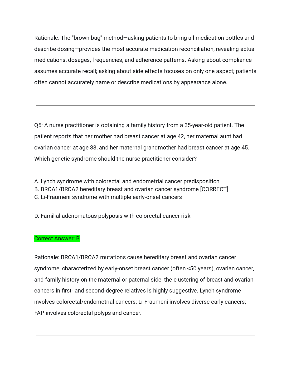 Preview page 4 of NR 509 Full Solution Pack (5 Versions) Actual Exam 2026/2027 – Complete Q&A with Detailed Rationales | 100% Verified | P