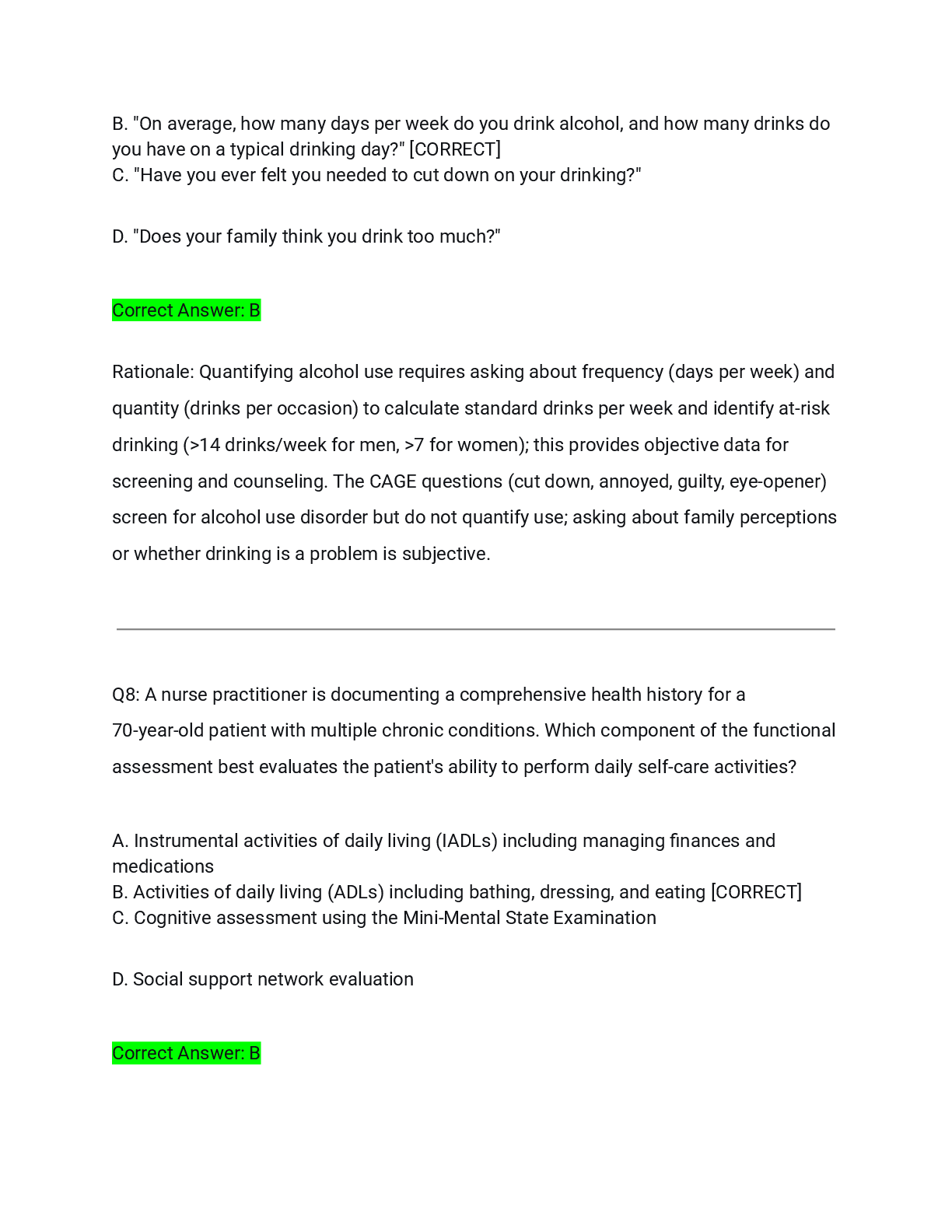 Preview page 6 of NR 509 Full Solution Pack (5 Versions) Actual Exam 2026/2027 – Complete Q&A with Detailed Rationales | 100% Verified | P