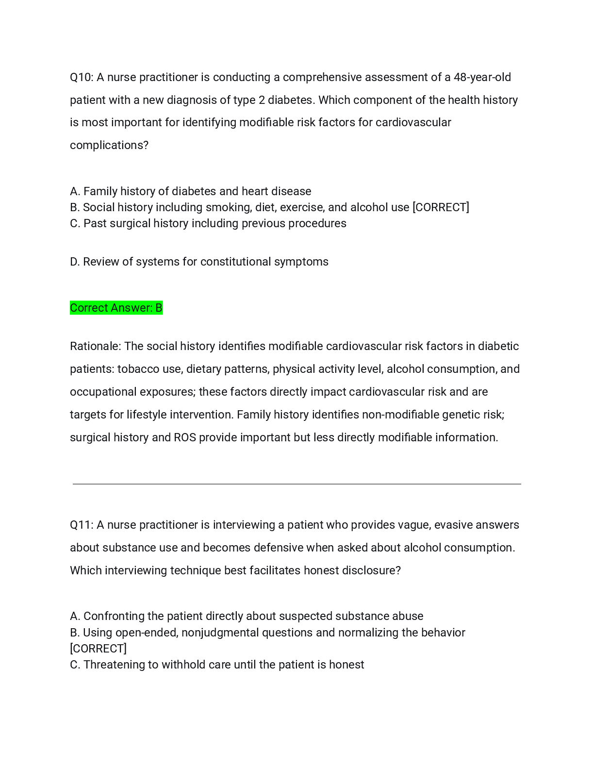 Preview page 8 of NR 509 Full Solution Pack (5 Versions) Actual Exam 2026/2027 – Complete Q&A with Detailed Rationales | 100% Verified | P