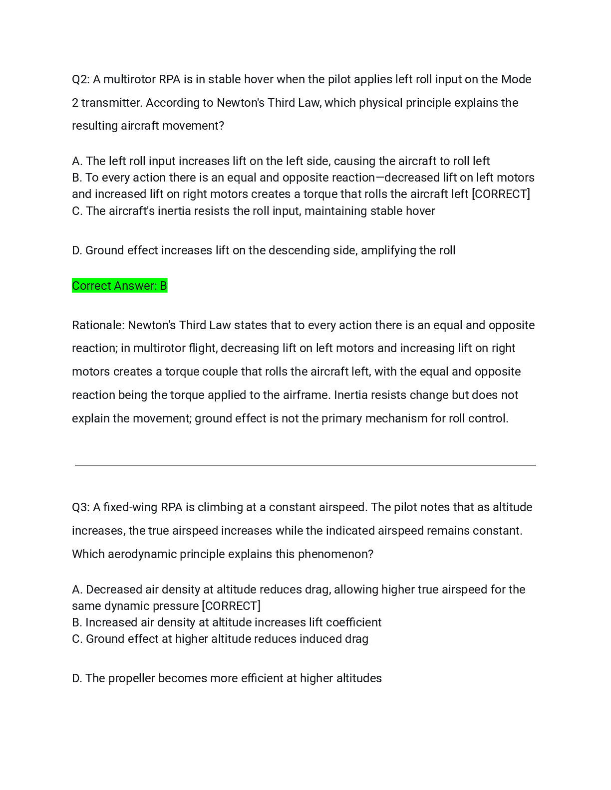 Preview page 2 of RePL Exam CASA Actual Q&A 2026/2027 – Complete Solution with Detailed Rationales | 100% Verified | Pass Guaranteed – A+