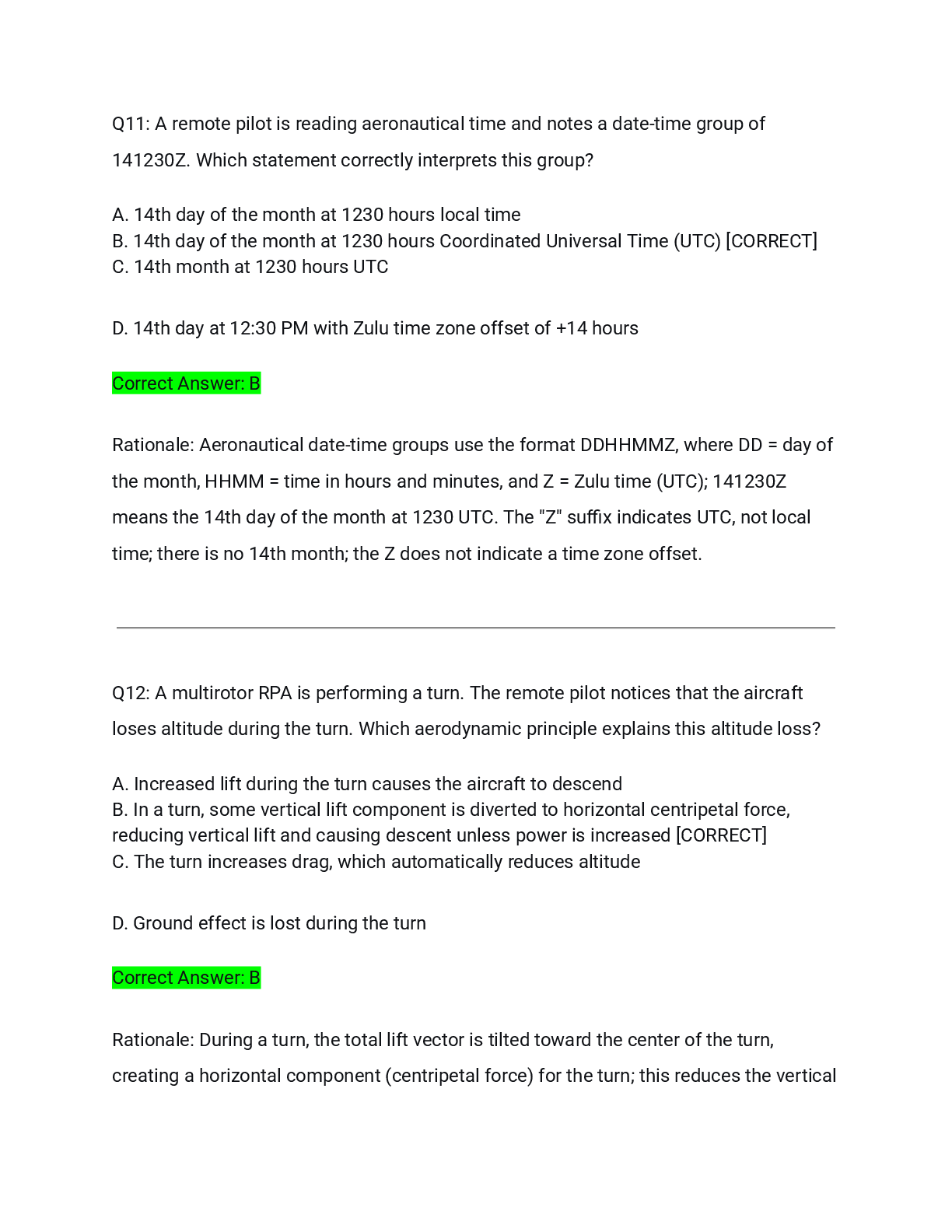 Preview page 8 of RePL Exam CASA Actual Q&A 2026/2027 – Complete Solution with Detailed Rationales | 100% Verified | Pass Guaranteed – A+