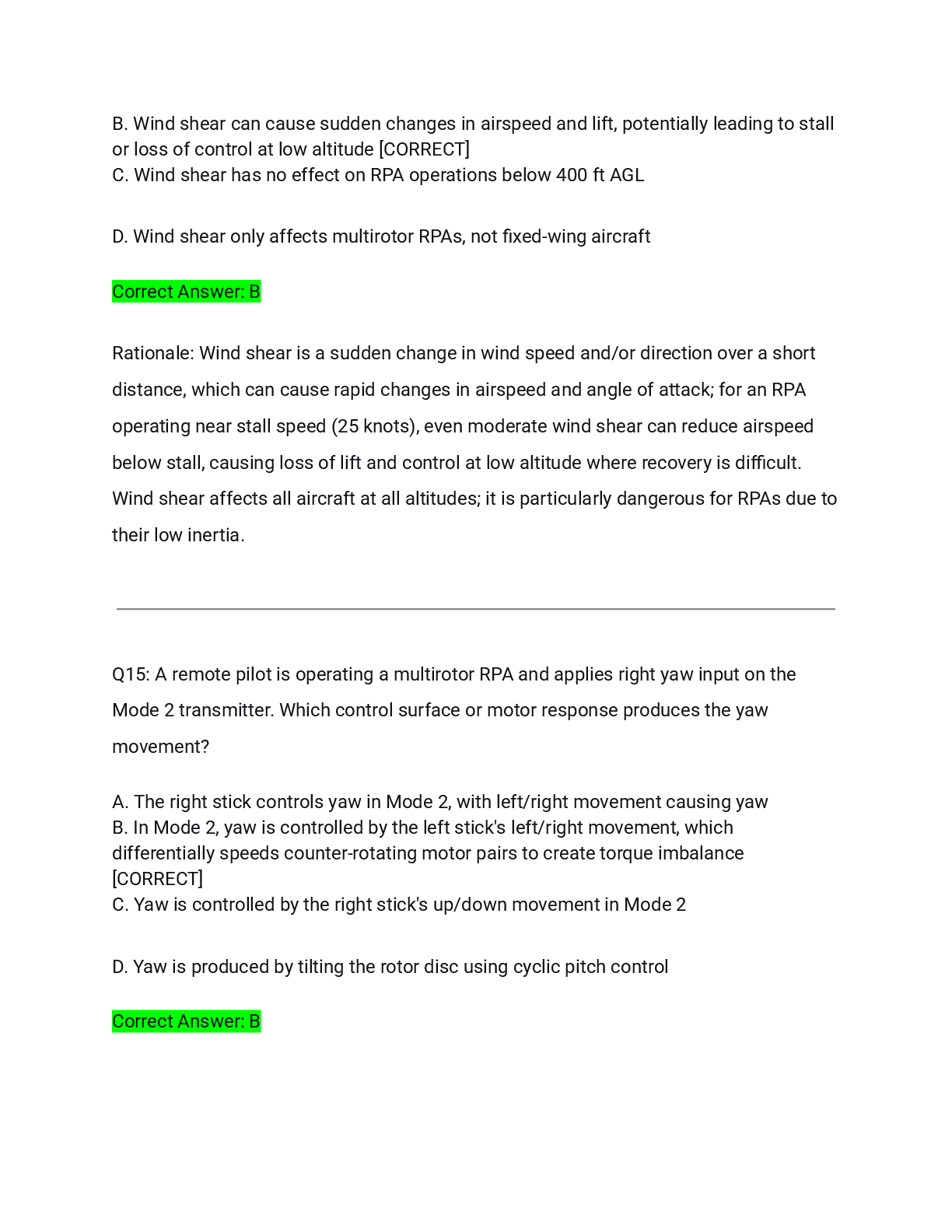 Preview page 4 of RePL Exam CASA Actual Q&A 2026/2027 – Complete Solution with Detailed Rationales | 100% Verified | Pass Guaranteed – A+