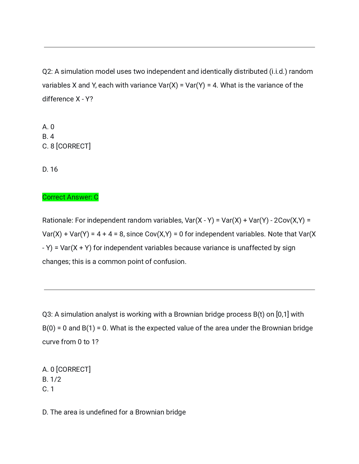 Preview page 2 of ISYE 6644 Summer Final Exam Actual Q&A 2026/2027 – Comprehensive Simulation & Stochastic Modeling Assessment with Detail