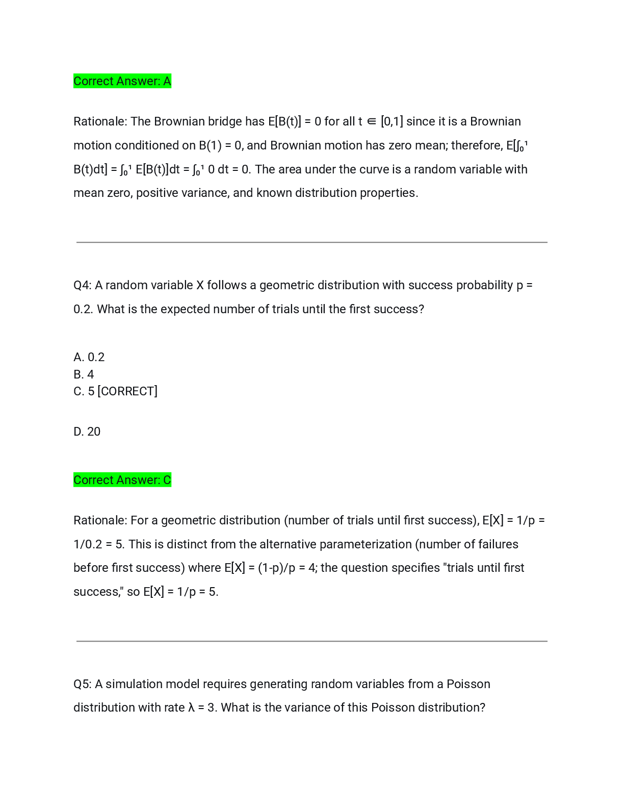 Preview page 3 of ISYE 6644 Summer Final Exam Actual Q&A 2026/2027 – Comprehensive Simulation & Stochastic Modeling Assessment with Detail