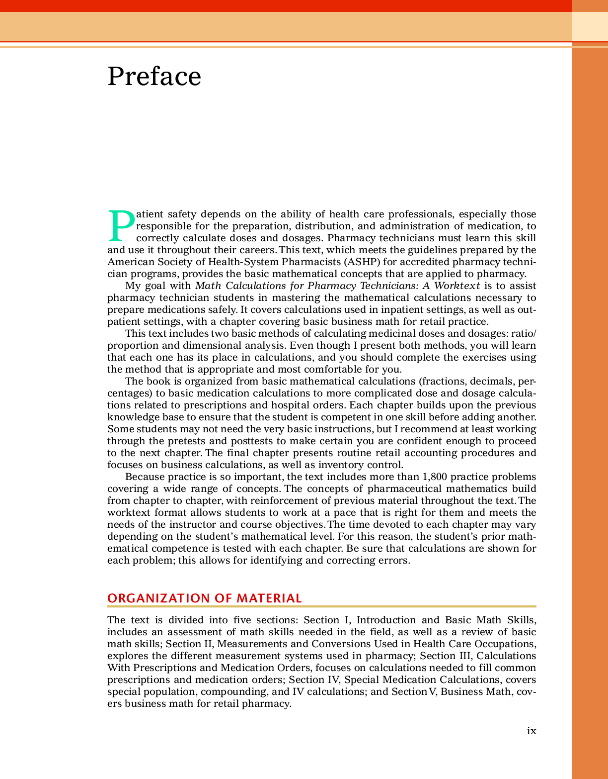 Preview page 4 of Math Calculations for Pharmacy Technicians 4th Edition By Elaine Beale