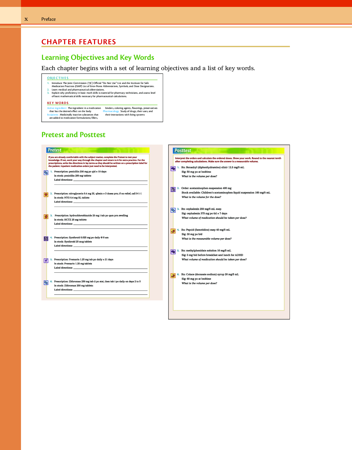 Preview page 5 of Math Calculations for Pharmacy Technicians 4th Edition By Elaine Beale
