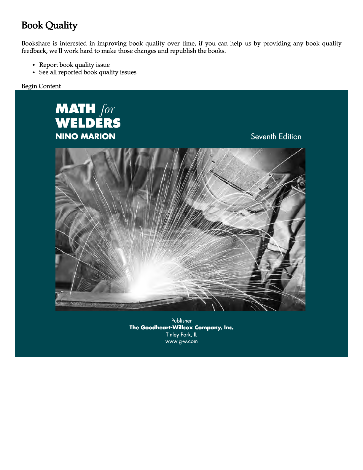 Preview page 2 of Math for Welders 7th Edition By Nino Marion