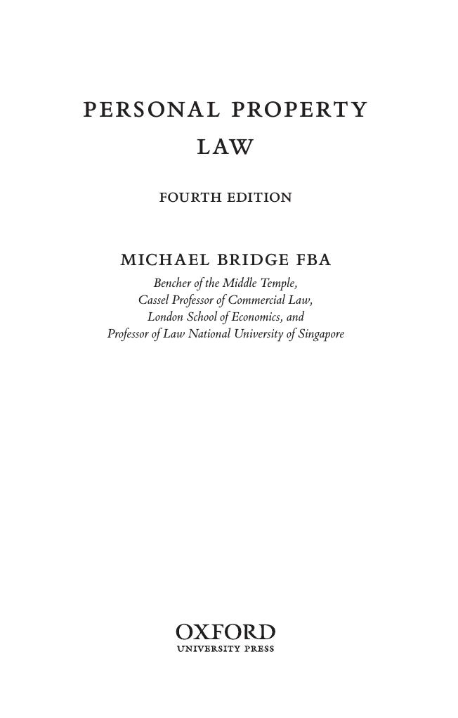 Preview page 4 of Personal Property Law 4th Edition By Michael Bridge