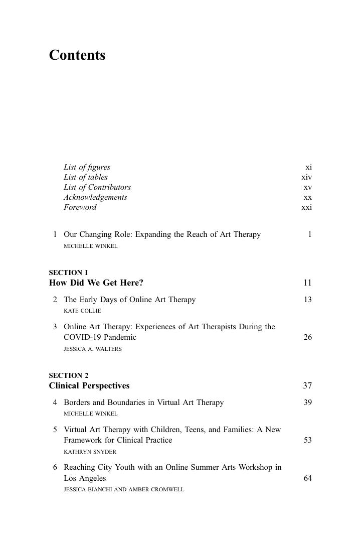 Preview page 5 of Virtual Art Therapy Research and Practice By Michelle Winkel