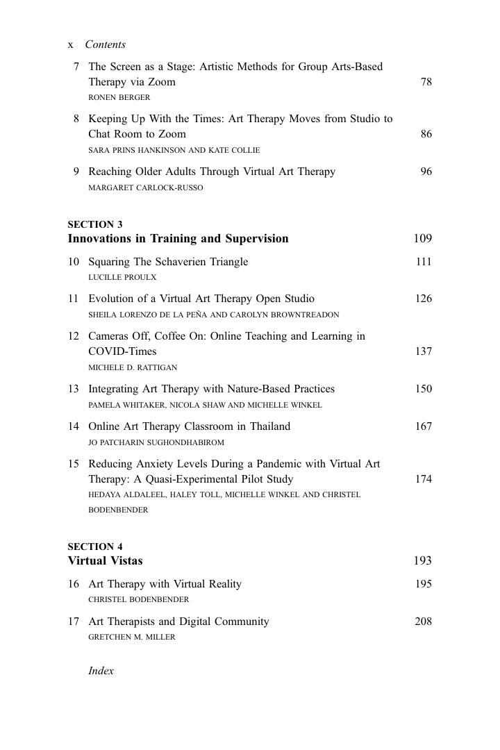 Preview page 6 of Virtual Art Therapy Research and Practice By Michelle Winkel