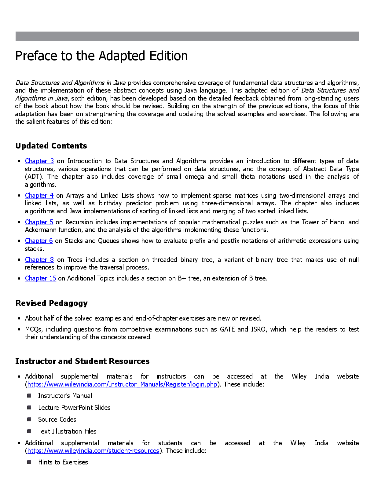 Preview page 5 of eBook PDF EPUB Data Structures and Algorithms in Java™ (AN INDIAN ADAPTATION) 6th Edition By Michael Goodrich, Roberto T