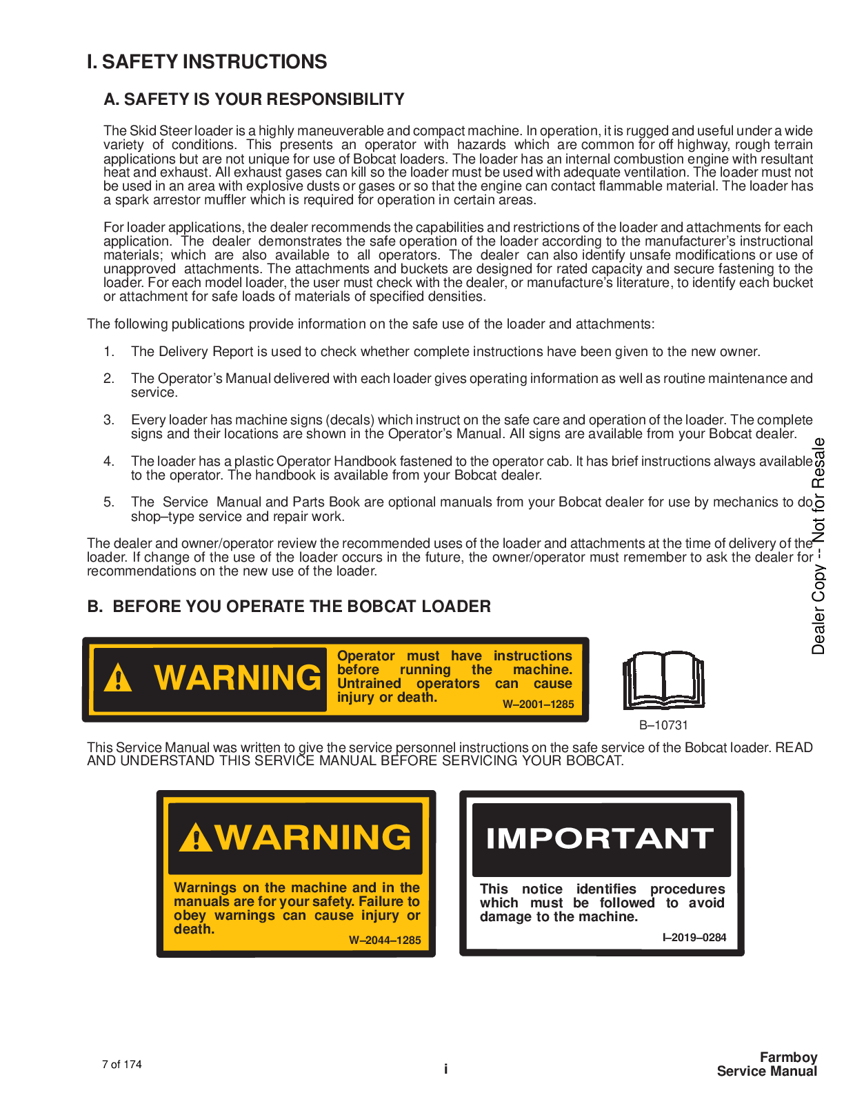 Preview page 4 of Bobcat 440B Farmboy Service Manual