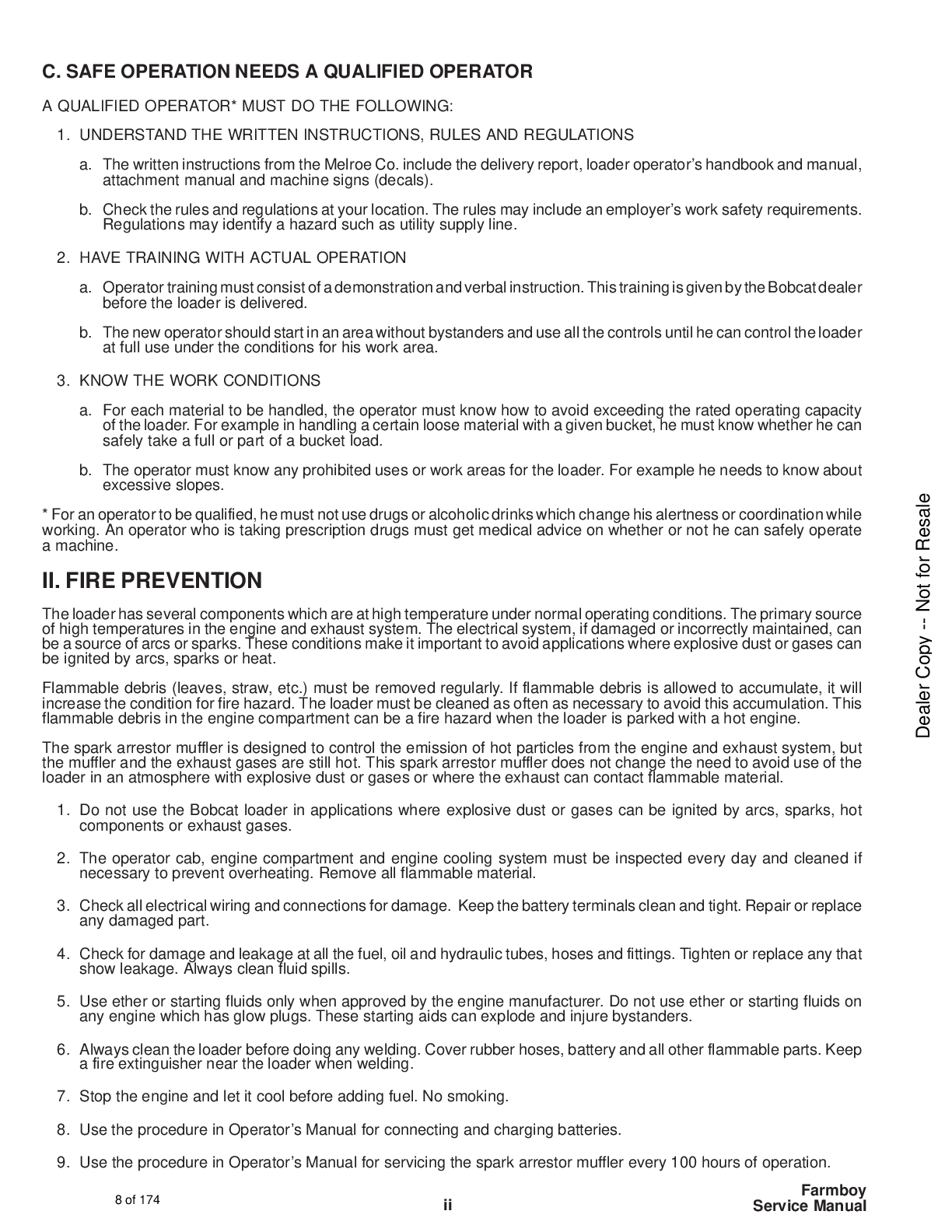Preview page 5 of Bobcat 440B Farmboy Service Manual