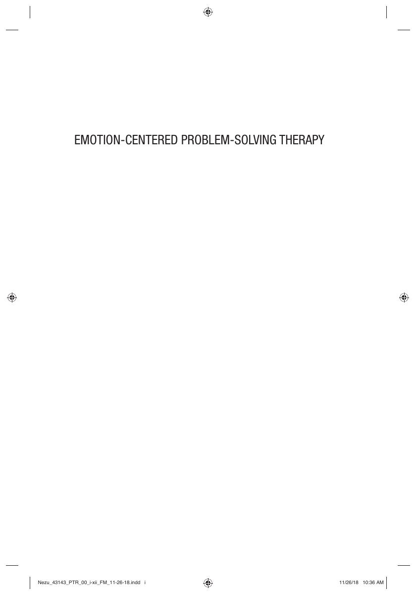 Preview page 2 of Emotion Centered Problem Solving Therapy with Treatment 1st Edition By Arthur M Nezu, Christine Maguth Nezu