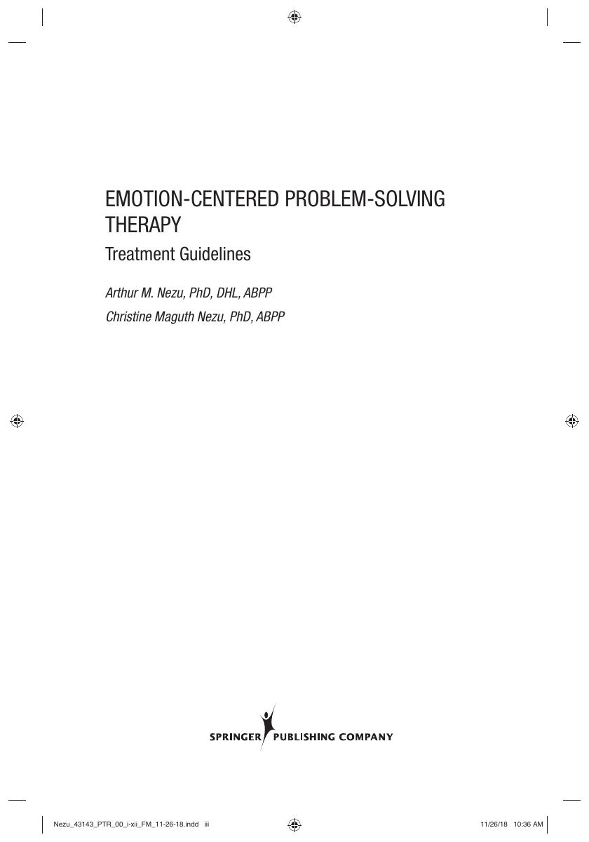 Preview page 4 of Emotion Centered Problem Solving Therapy with Treatment 1st Edition By Arthur M Nezu, Christine Maguth Nezu