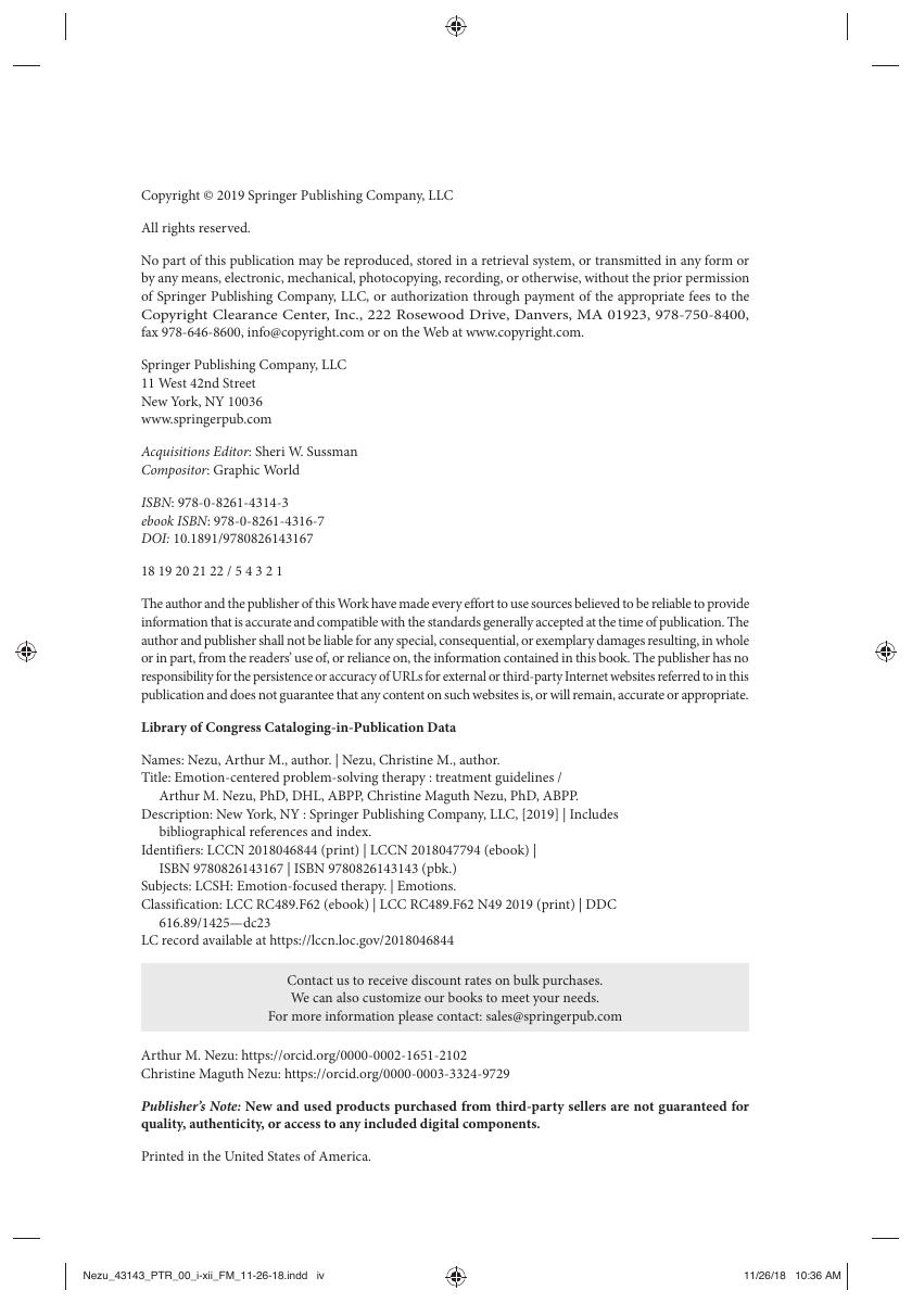 Preview page 5 of Emotion Centered Problem Solving Therapy with Treatment 1st Edition By Arthur M Nezu, Christine Maguth Nezu