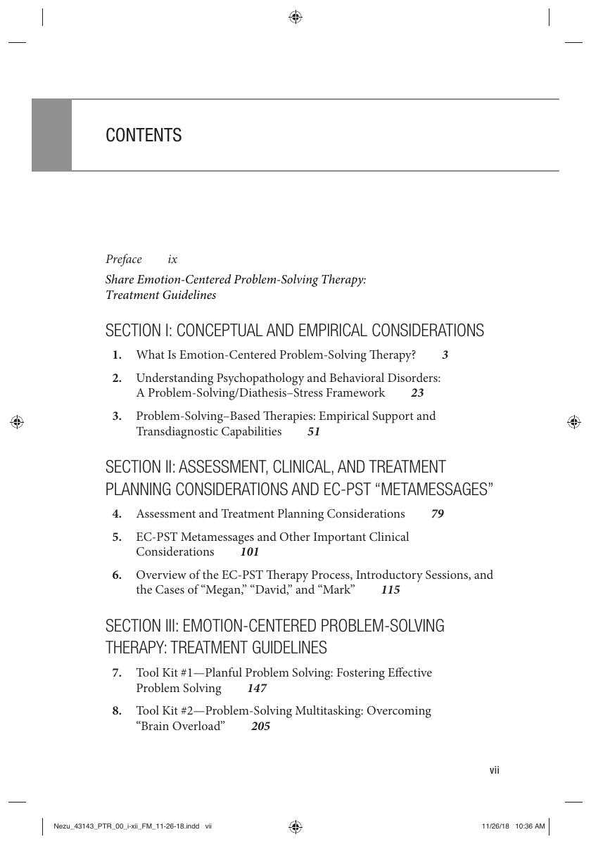 Preview page 8 of Emotion Centered Problem Solving Therapy with Treatment 1st Edition By Arthur M Nezu, Christine Maguth Nezu