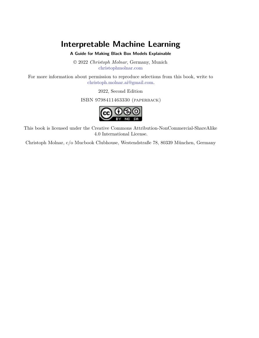 Preview page 3 of Interpretable Machine Learning A Guide for Making Black Box Models Explainable By Christoph Molnar