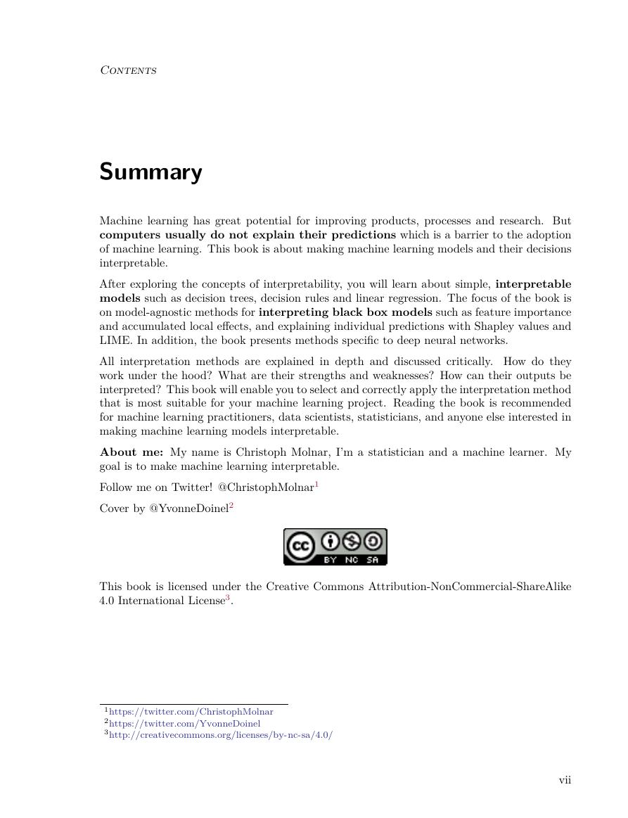 Preview page 6 of Interpretable Machine Learning A Guide for Making Black Box Models Explainable By Christoph Molnar