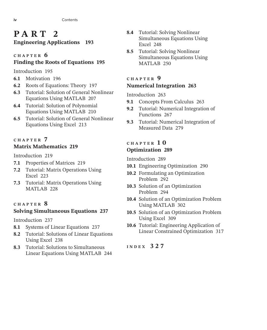 Preview page 5 of eBook PDF ISE Engineering Computation An Introduction Using MATLAB and Excel 2026 Evergreen Release By Joseph Musto, Wil
