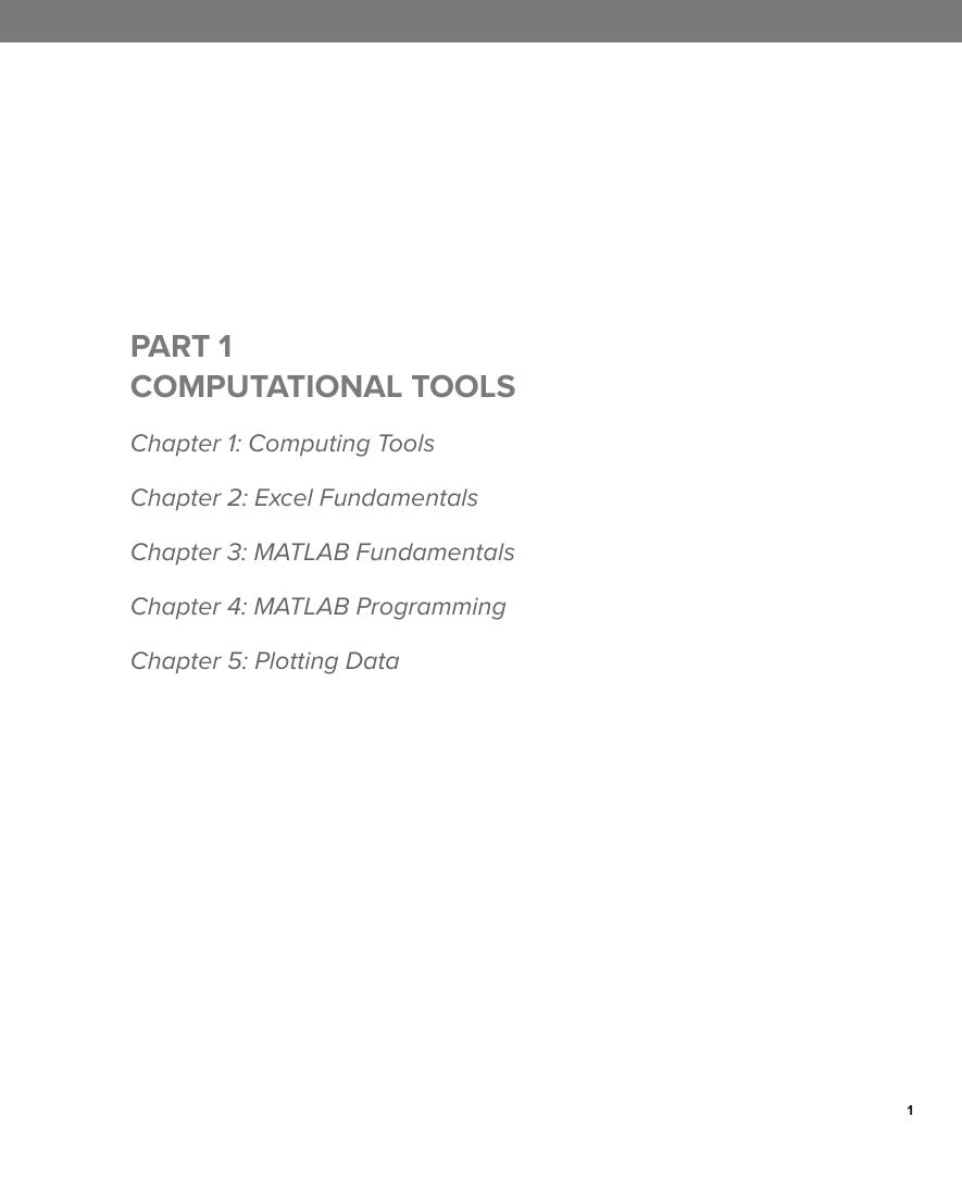 Preview page 8 of eBook PDF ISE Engineering Computation An Introduction Using MATLAB and Excel 2026 Evergreen Release By Joseph Musto, Wil