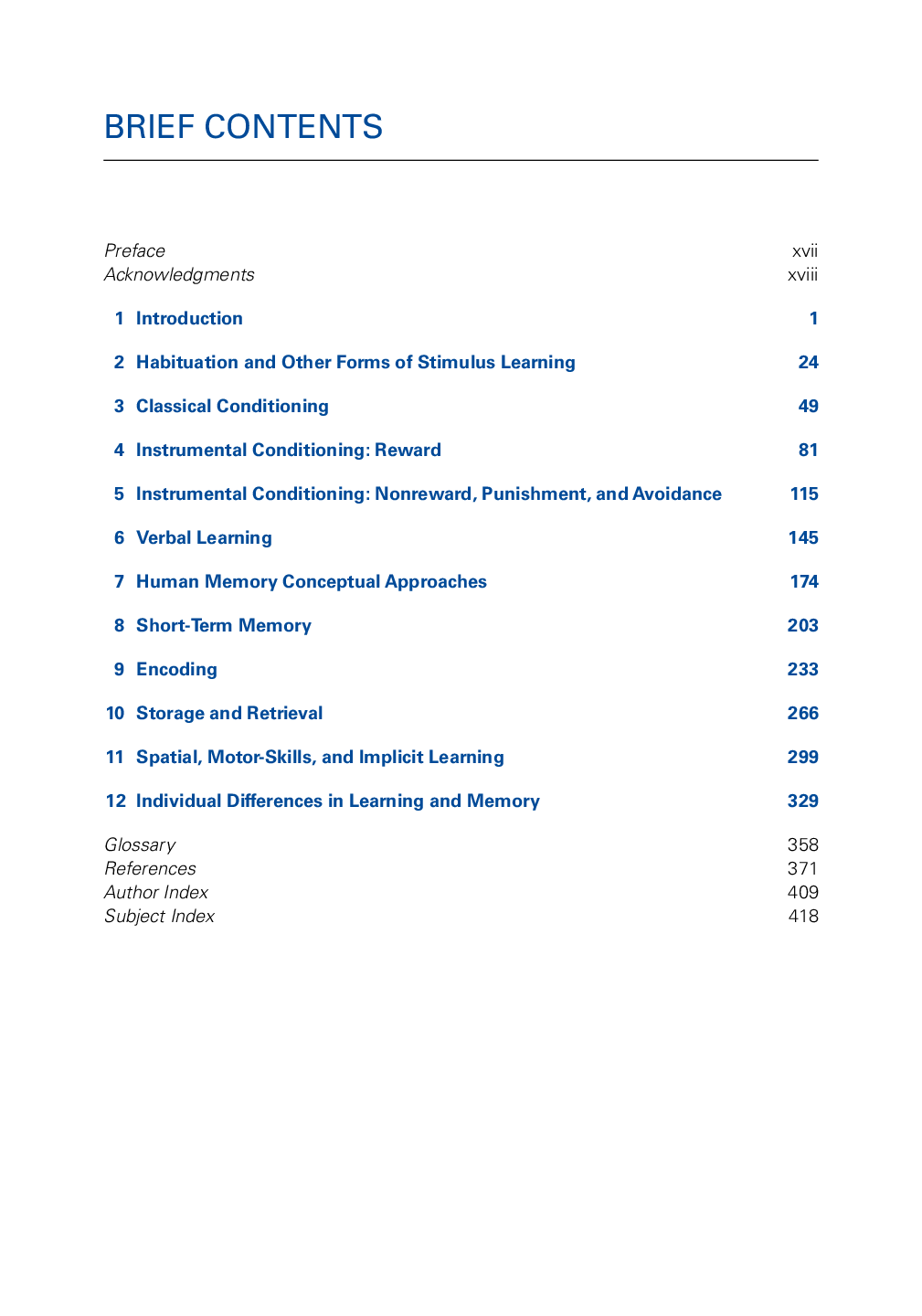 Preview page 6 of eBook [PDF] Learning and Memory Basic Principles Processes and Procedures 6th Edition By Terry, W. Scott
