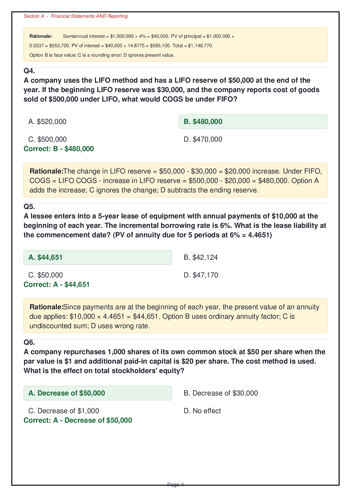 Preview page 2 of ACCT 2000 Final Exam EOC Practice: 189-Question Mock Test Bank with Detailed Rationales (Lowe-Ardoin)