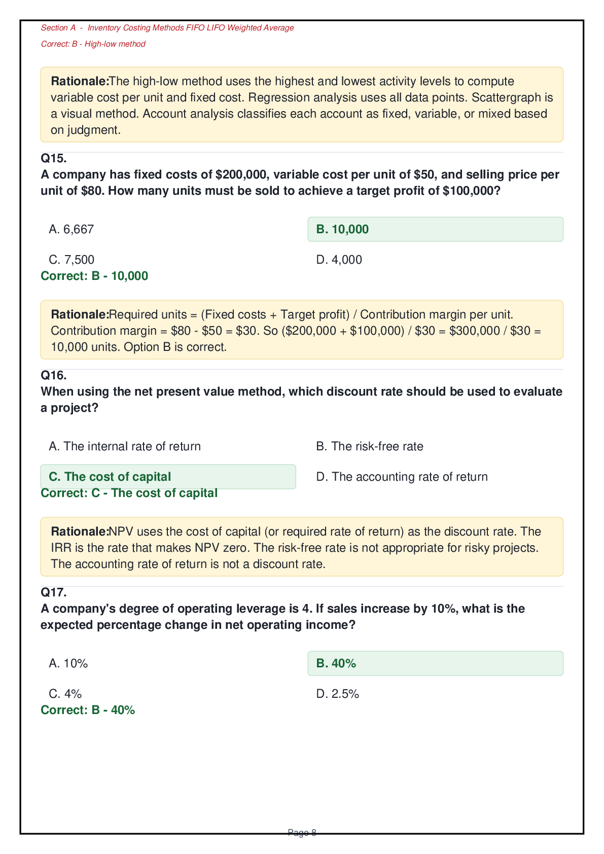 Preview page 6 of ACCT 2000 Exam 2: Ultimate Practice Guide – 140 Questions with Rationales