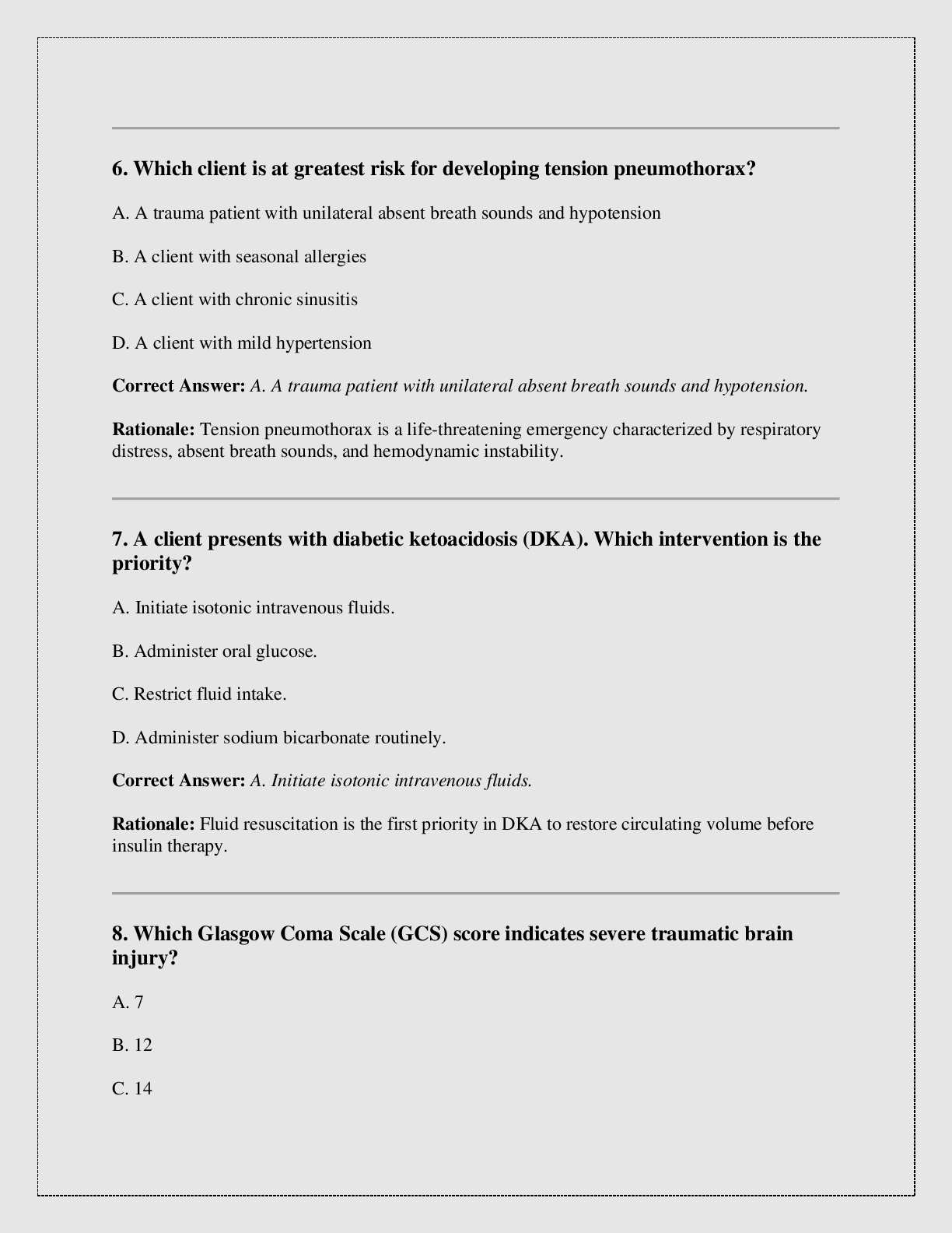 Preview page 3 of Barkley-Style Emergency Nurse Practitioner (ENP-C)  Certification 2026/2027 version with correct answers /instant  pdf