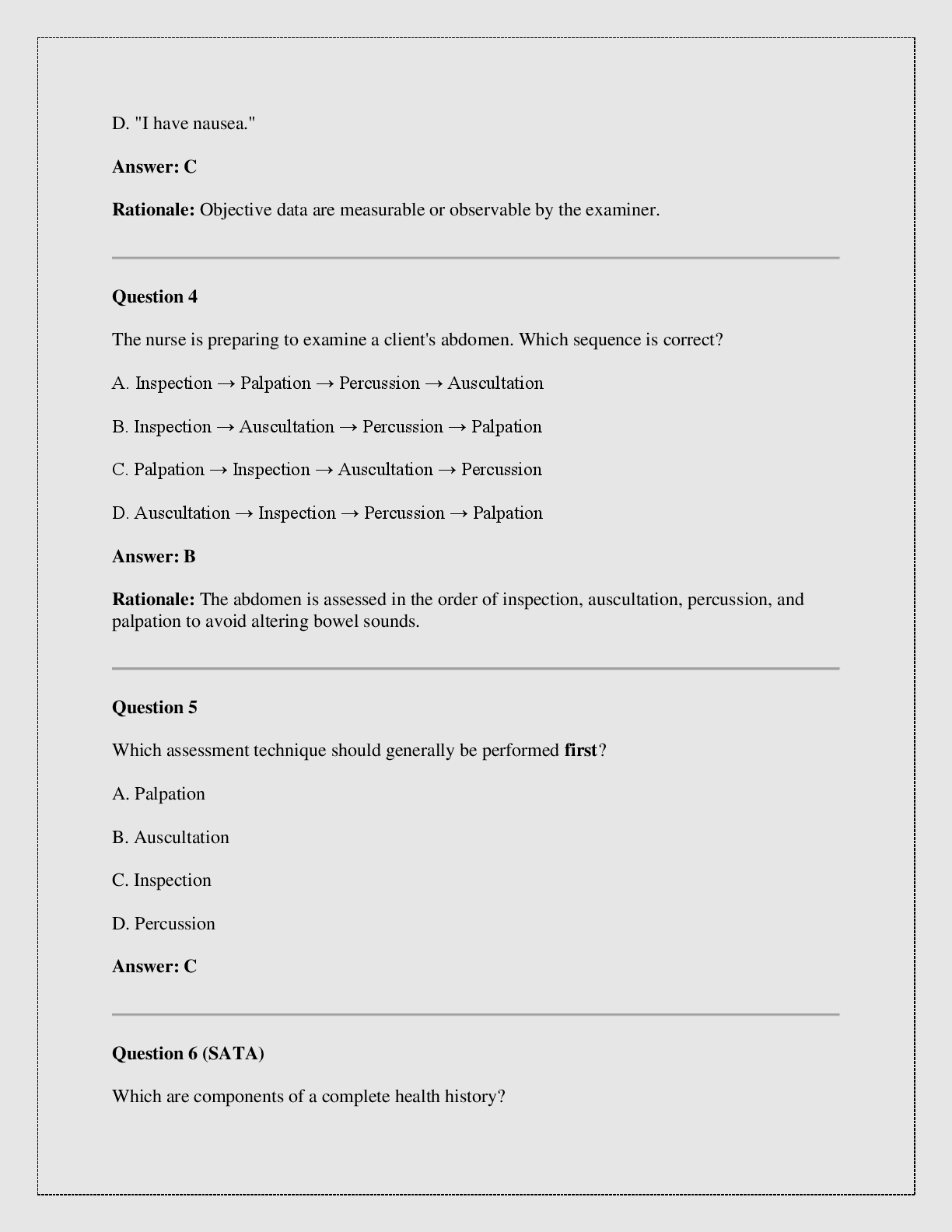 Preview page 2 of NR509 Week 8 Final Exam Practice Test 2026/2027 version with  rationales /instant pdf