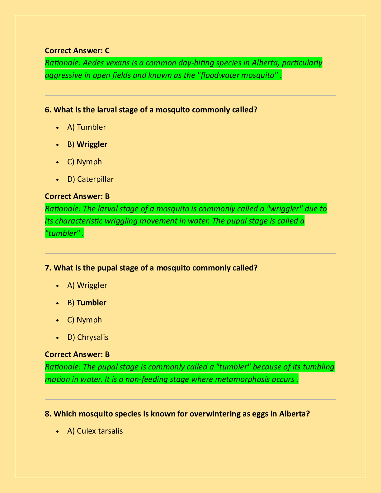 Preview page 3 of Alberta Biting Fly (Mosquito) Control  Certificate Exam 200 Questions with Correct  Answers and Explanations
