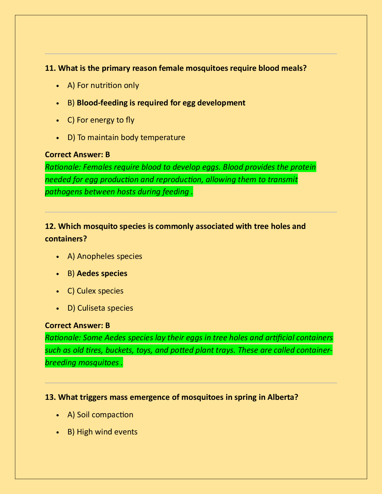 Preview page 5 of Alberta Biting Fly (Mosquito) Control  Certificate Exam 200 Questions with Correct  Answers and Explanations