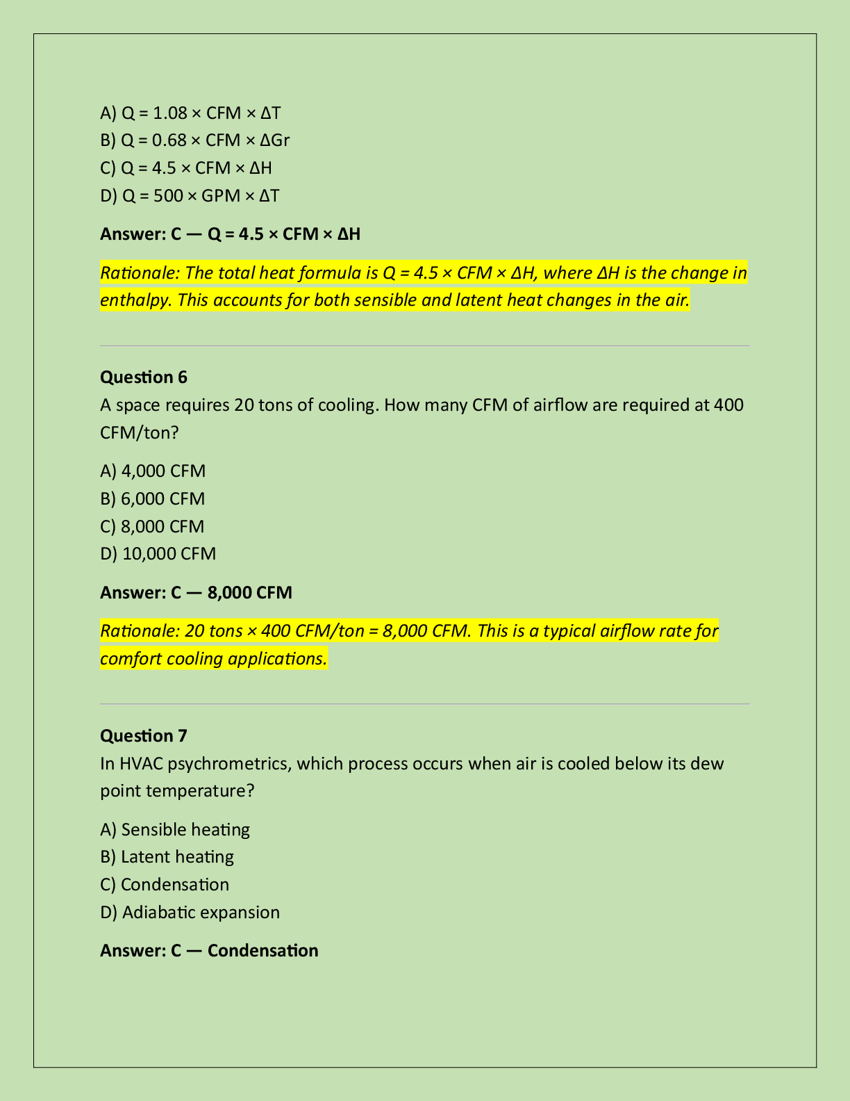 Preview page 3 of ASHRAE Mechanical Systems Design Competency  Assessment Exam Practice Questions And Correct  Answers (Verified Answers)