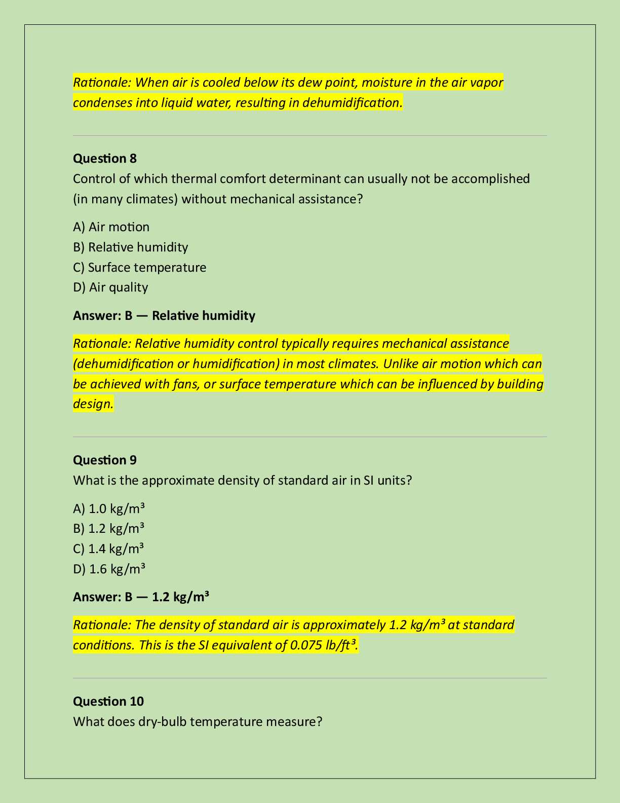 Preview page 4 of ASHRAE Mechanical Systems Design Competency  Assessment Exam Practice Questions And Correct  Answers (Verified Answers)