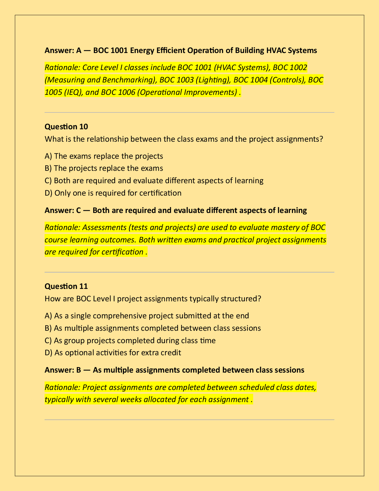 Preview page 4 of BOC Level I Skills Assessment / Field Project  Evaluation Exam Practice Questions And Correct  Answers (Verified Answers