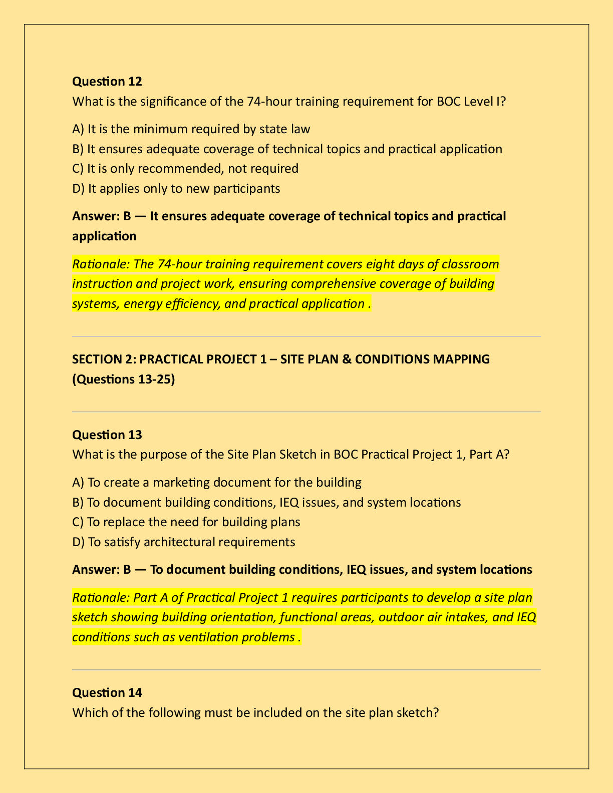 Preview page 5 of BOC Level I Skills Assessment / Field Project  Evaluation Exam Practice Questions And Correct  Answers (Verified Answers