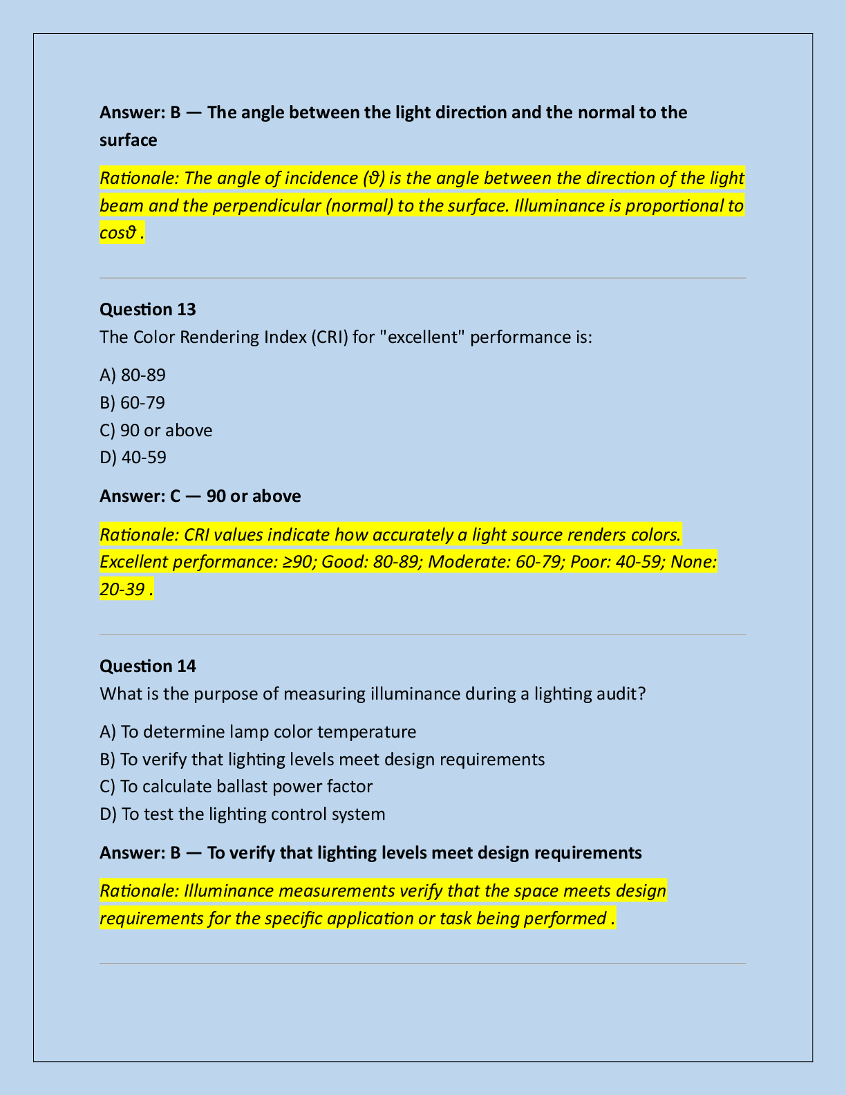 Preview page 6 of BOC Lighting Systems Efficiency Assessment Exam  Practice Questions And Correct Answers (Verified  Answers) Plus Rationa