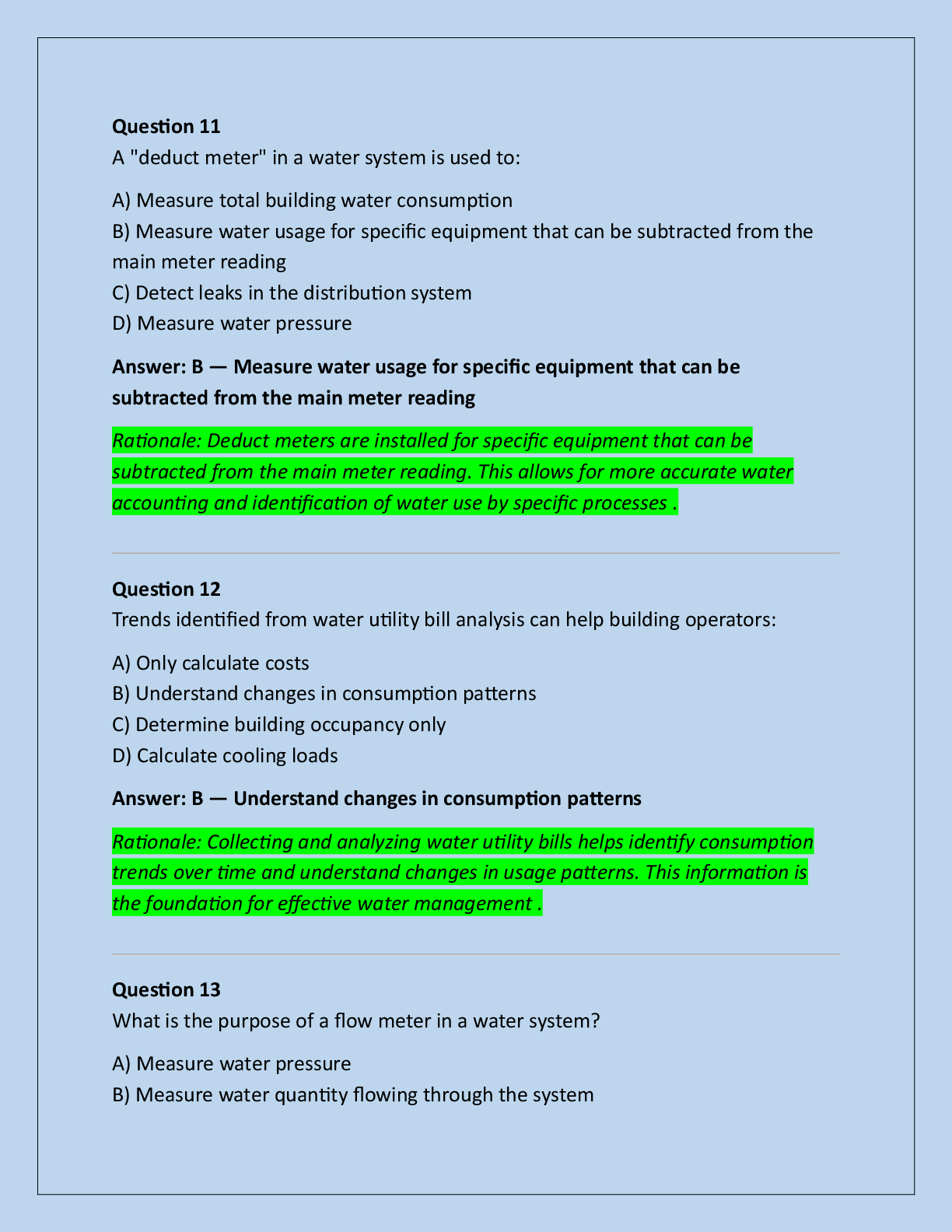 Preview page 2 of BOC Water Systems Efficiency Module Exam Practice  Questions And Correct Answers (Verified Answers) Plus  Rationales 202