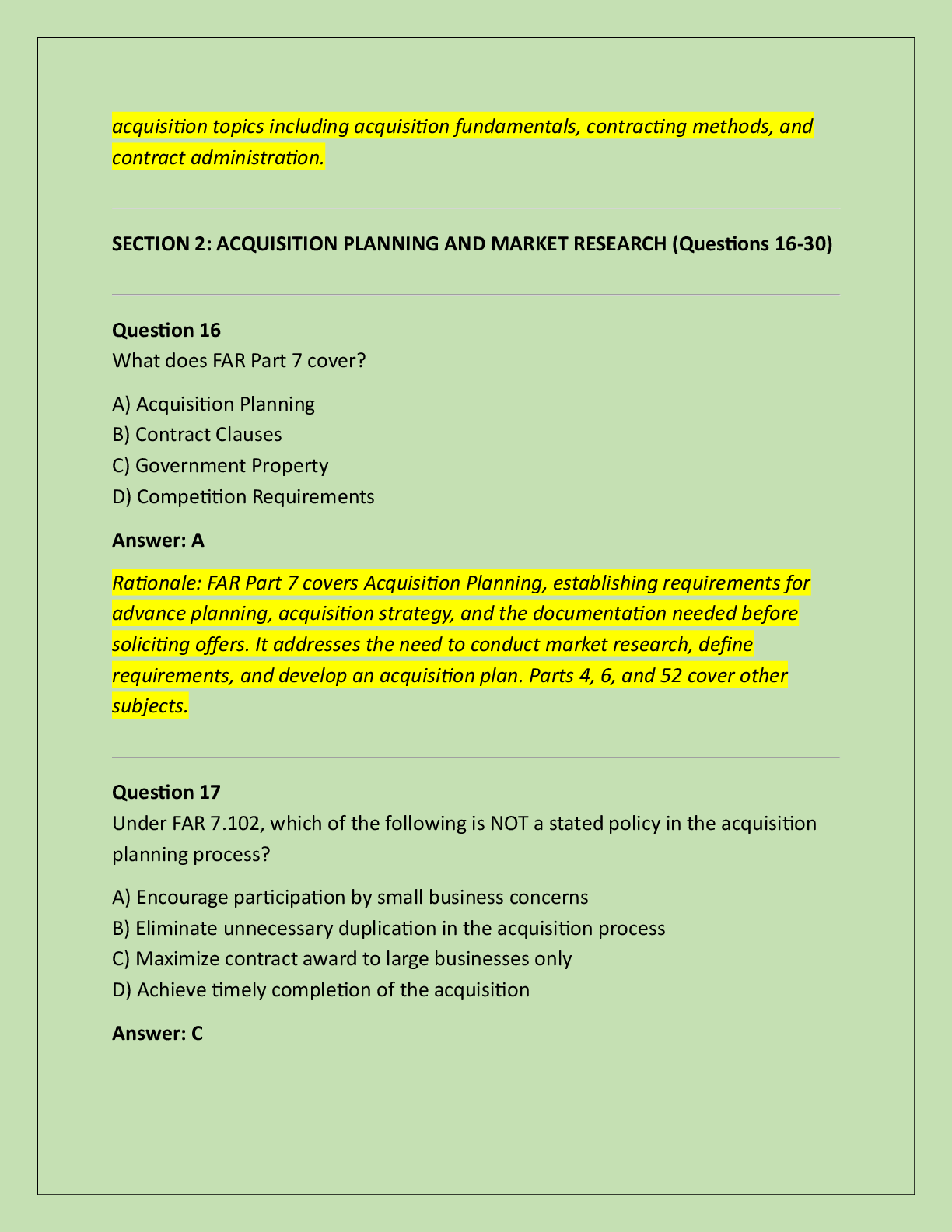 Preview page 3 of FAC-C Professional Exam Prep | Comprehensive  Study Guide with Complete Exam Questions and  Detailed Answers | Latest Ed