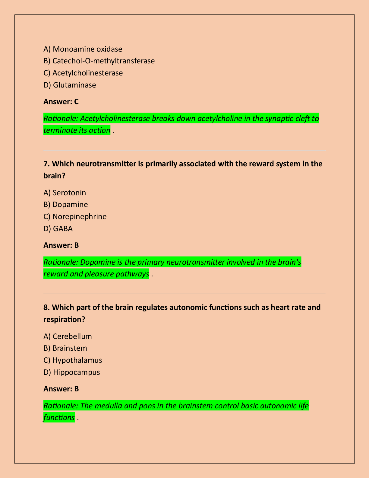 Preview page 3 of NURS 6630 Weeks 1-5 Knowledge Checks on  Neurotransmitters and Meds