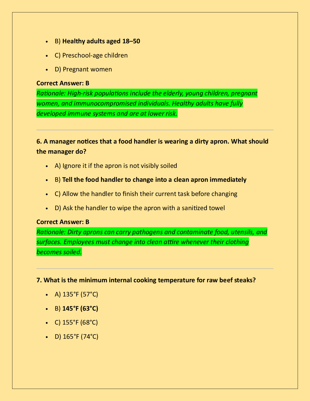 Preview page 2 of ServSafe Manager Practice Exam 2026 – Complete  Actual Exam Practice Questions with 100% Verified  Correct Answers and R