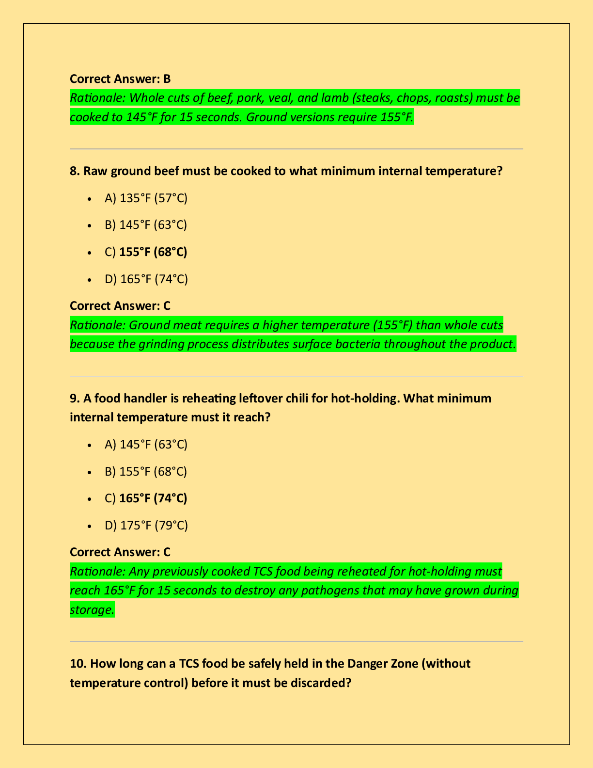 Preview page 3 of ServSafe Manager Practice Exam 2026 – Complete  Actual Exam Practice Questions with 100% Verified  Correct Answers and R