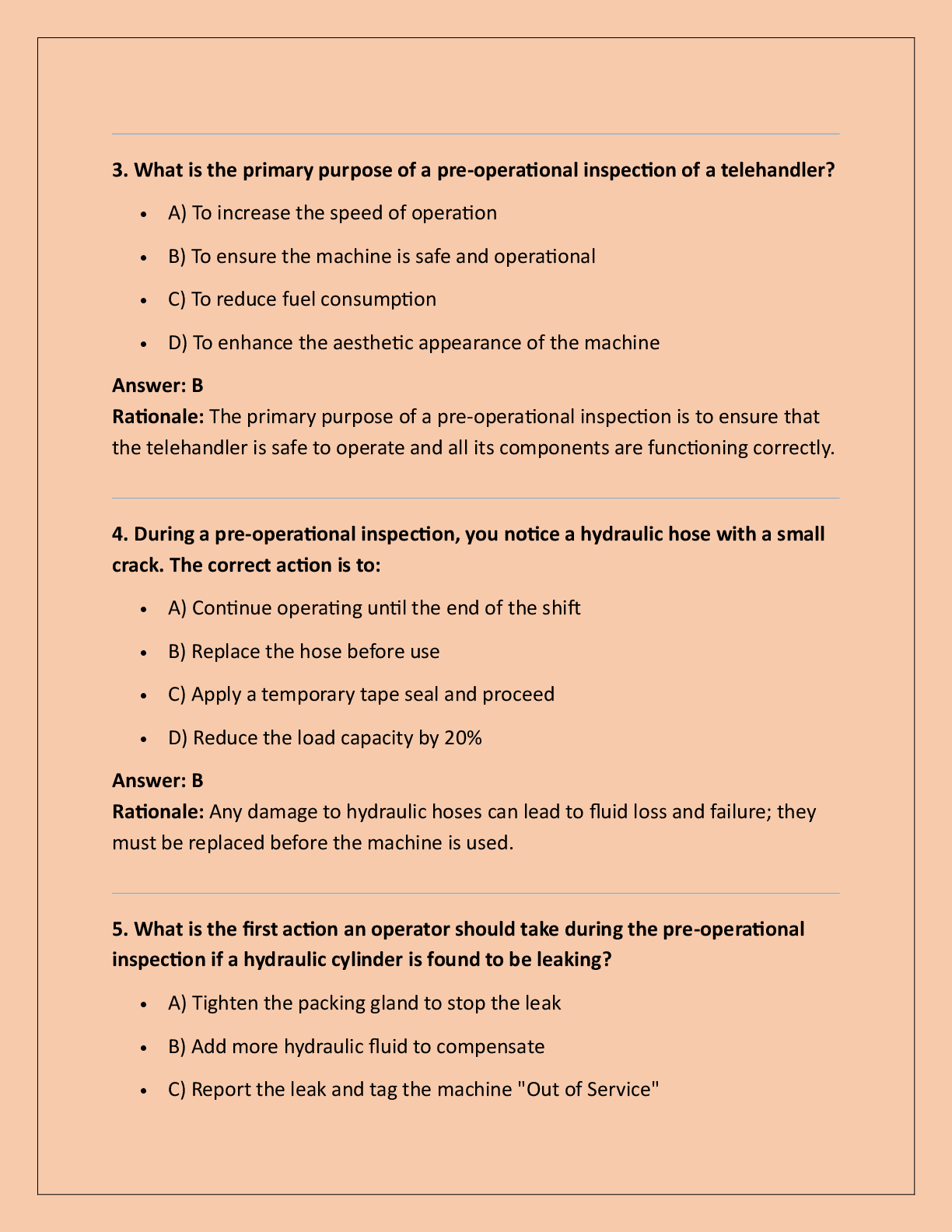 Preview page 2 of Telehandler Operator Certification (NCCCO-AMP)  Practice Exam( Edition).