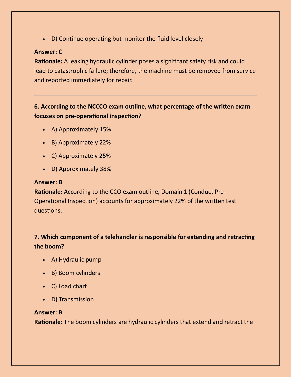 Preview page 3 of Telehandler Operator Certification (NCCCO-AMP)  Practice Exam( Edition).